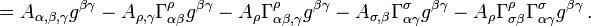 = A_{\alpha , \beta , \gamma} g^{\beta \gamma} - A_{\rho , \gamma} \Gamma^{\rho}_{\alpha \beta} g^{\beta \gamma} - A_{\rho} \Gamma^{\rho}_{\alpha \beta , \gamma} g^{\beta \gamma}
- A_{\sigma , \beta} \Gamma^{\sigma}_{\alpha \gamma} g^{\beta \gamma}
- A_{\rho} \Gamma^{\rho}_{\sigma \beta} \Gamma^{\sigma}_{\alpha \gamma} g^{\beta \gamma} \,.