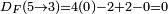 \scriptstyle D_F(5\rightarrow 3)= 4(0)-2+2-0=0