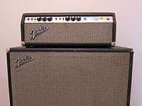 Fender bassman amp AB165 with 2X15" speaker cabinet.