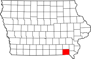 State map highlighting Van Buren County