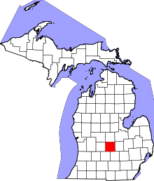 State map highlighting Clinton County