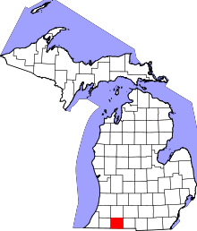 State map highlighting St. Joseph County