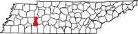 Map of Tennessee highlighting Decatur County