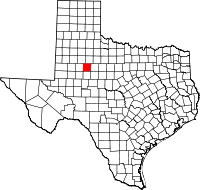 State map highlighting Scurry County