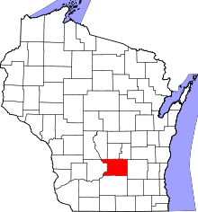 State map highlighting Columbia County