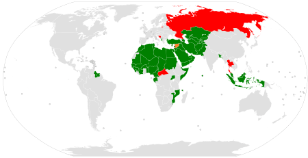 &nbsp;&nbsp;Member states&nbsp;&nbsp;Observer states&nbsp;&nbsp;Suspended states