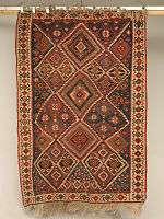 Simple geometric patterns on a flatweave rug