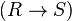 (R \rightarrow S)
